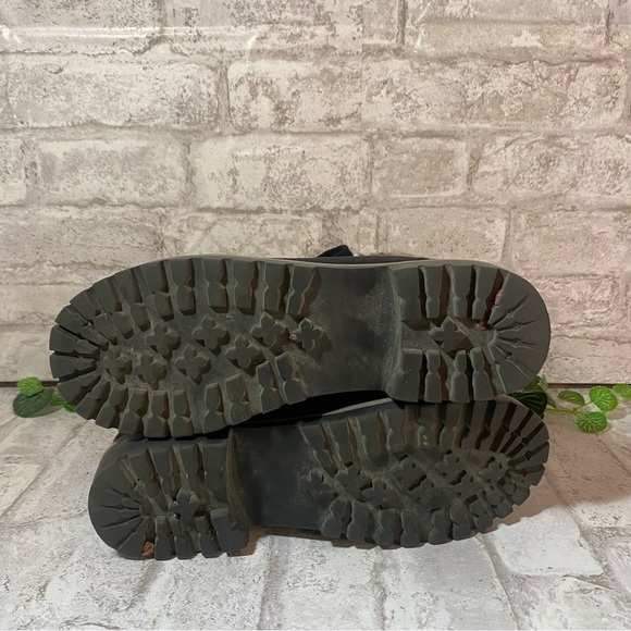 Cliffs by White Mountain Leather Black Fabric Cuffed Boots Women’s 8M - Picture 2 of 8